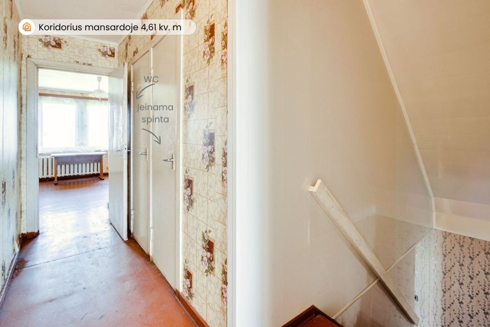 Parduodamas vieno aukšto su mansarda namas su 16,88 arų žemės sklypu Gėlės g., Naisių k., Šiaulių r.