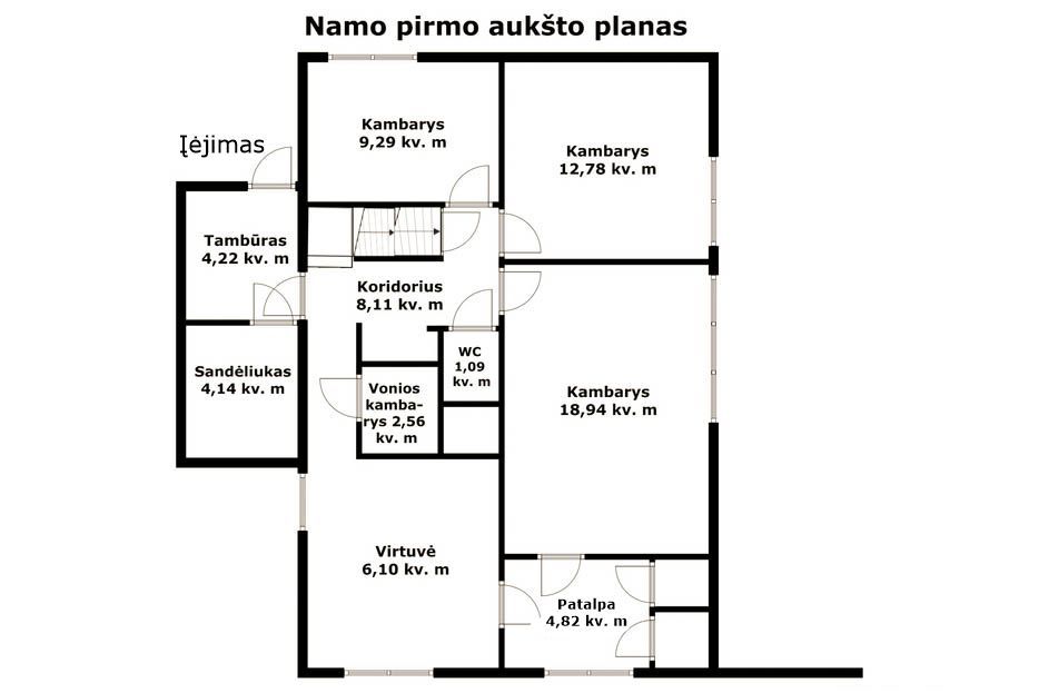 Parduodamas vieno aukšto su mansarda namas su 16,88 arų žemės sklypu Gėlės g., Naisių k., Šiaulių r.