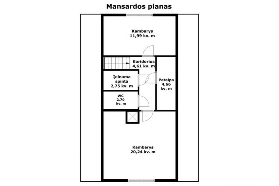 Parduodamas vieno aukšto su mansarda namas su 16,88 arų žemės sklypu Gėlės g., Naisių k., Šiaulių r.