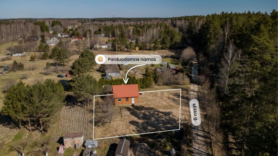 Parduodamas žemės sklypas su namuku Kretingos r., Daubėnų k., Mi&scaron;ko g. 76, &scaron;alia mi&scaron;ko, ramioje vietoje!