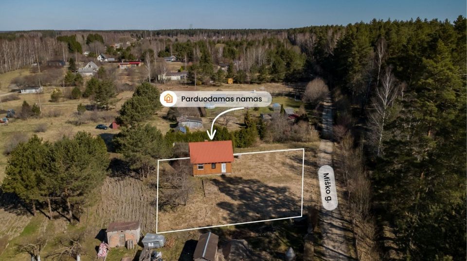 Parduodamas žemės sklypas su namuku Kretingos r., Daubėnų k., Mi&scaron;ko g. 76, &scaron;alia mi&scaron;ko, ramioje vietoje!