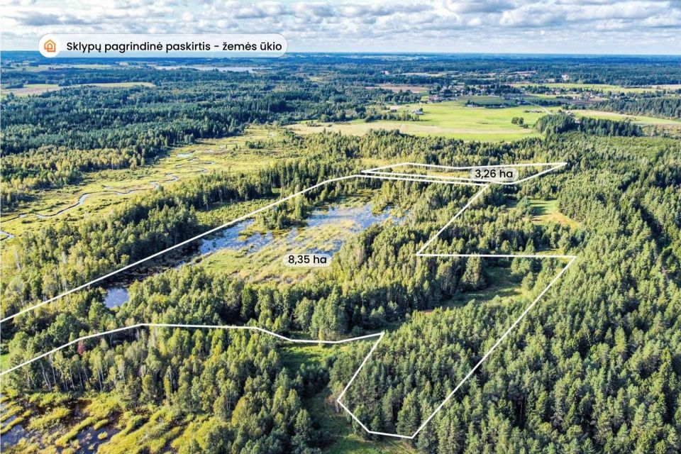 Parduodami du 11,61 ha bendro ploto sklypai gamtos apsuptyje, Lieplaukės k., Tel&scaron;ių r.