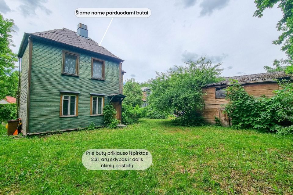 Parduodami du butai pačiame miesto centre besiribojančius su parku, Vaisių g. 6, &Scaron;iauliai