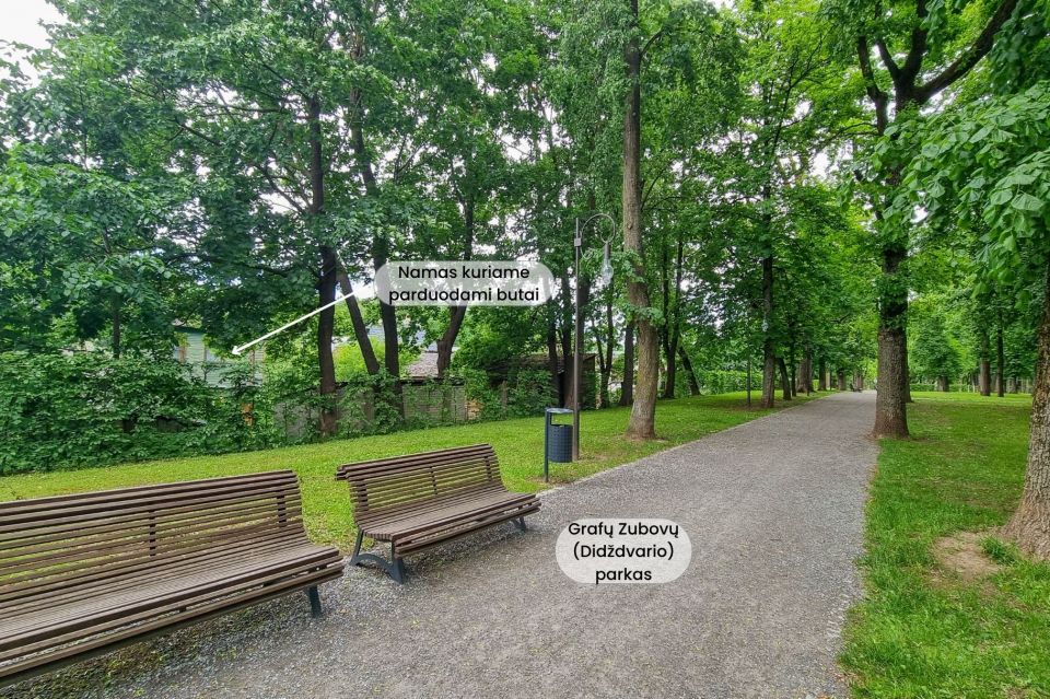 Parduodami du butai pačiame miesto centre besiribojančius su parku, Vaisių g. 6, &Scaron;iauliai