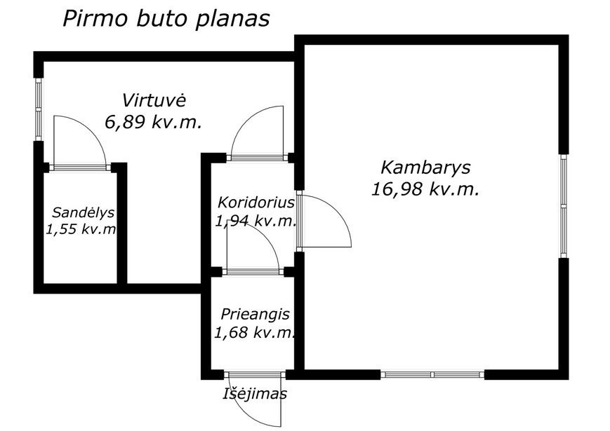 Parduodami du butai pačiame miesto centre besiribojančius su parku, Vaisių g. 6, &Scaron;iauliai