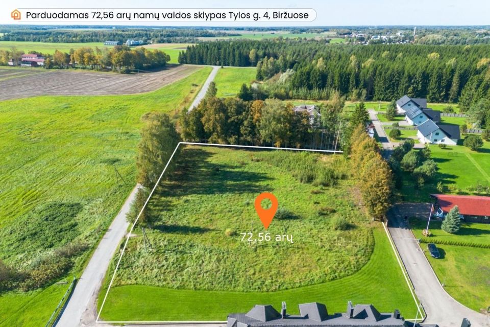 Parduodami sklypai &scaron;alia Kilučių ežero, Tylos g. Biržuose