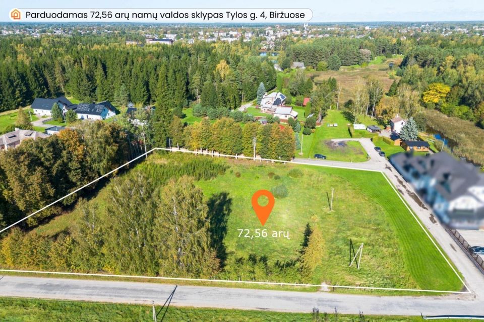 Parduodami sklypai &scaron;alia Kilučių ežero, Tylos g. Biržuose