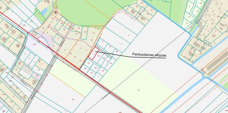 Parduodamas namų valdos sklypas Šiaulių mieste, M.Mažvydo gatvėje