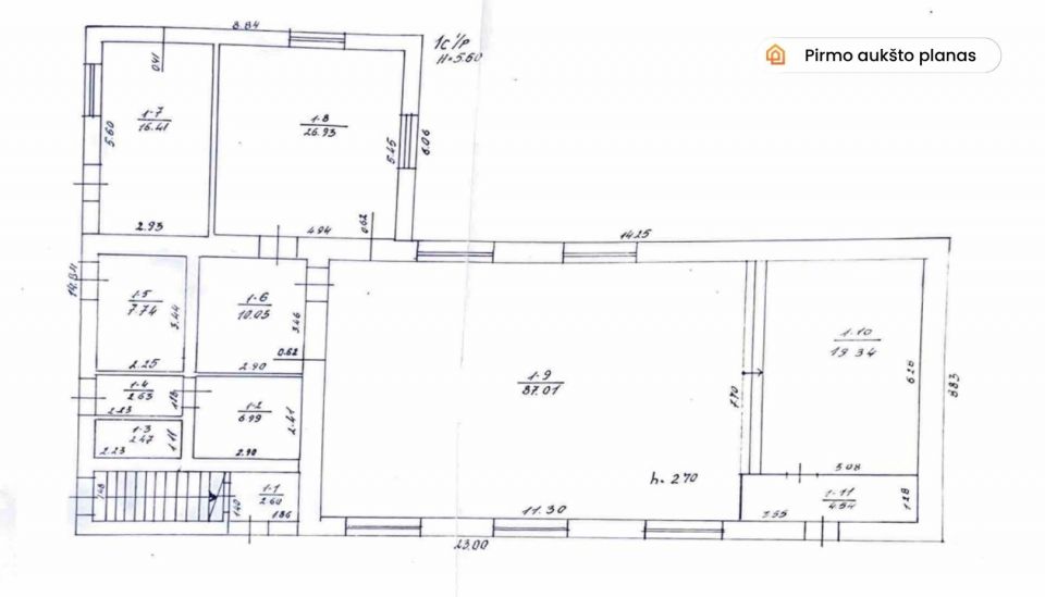 Parduodamos 398 kv.m. patalpos Bugenių k. Mažeikių r. su 48,80 a. sklypu