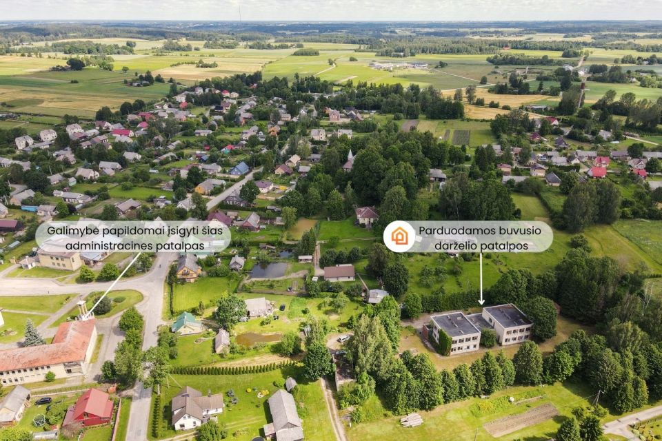 Parduodamos buvusio darželio patalpos Darželio g., Bazilionų mstl., Šiaulių r.