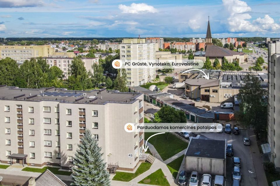PARDUODAMOS KOMERCINĖS PATALPOS ŽEMAITIJOS G. 43, MAŽEIKIUOSE