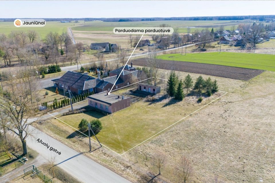 Parduodamos prekybinės paskirties komercinės patalpos Joni&scaron;kio r., Jauniūnuose, Ąžuolų g. 13