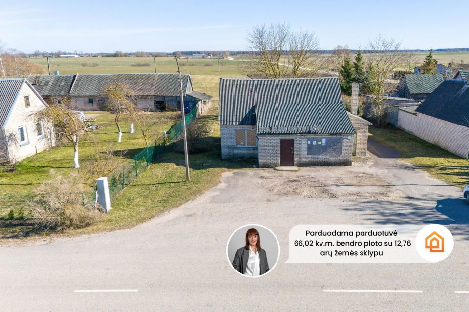 Parduodamos prekybinės paskirties komercinės patalpos, tinkamos nuomai arba nuosavam verslui adresu Mū&scaron;os g. 27, Mekių k., Joni&scaron;kio r.