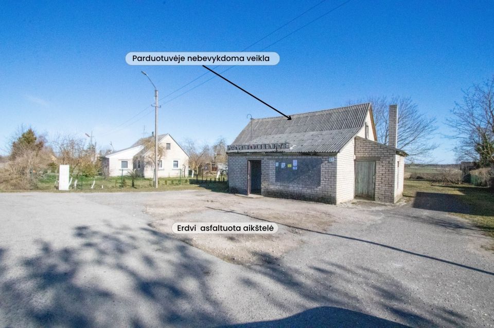 Parduodamos prekybinės paskirties komercinės patalpos, tinkamos nuomai arba nuosavam verslui adresu Mū&scaron;os g. 27, Mekių k., Joni&scaron;kio r.