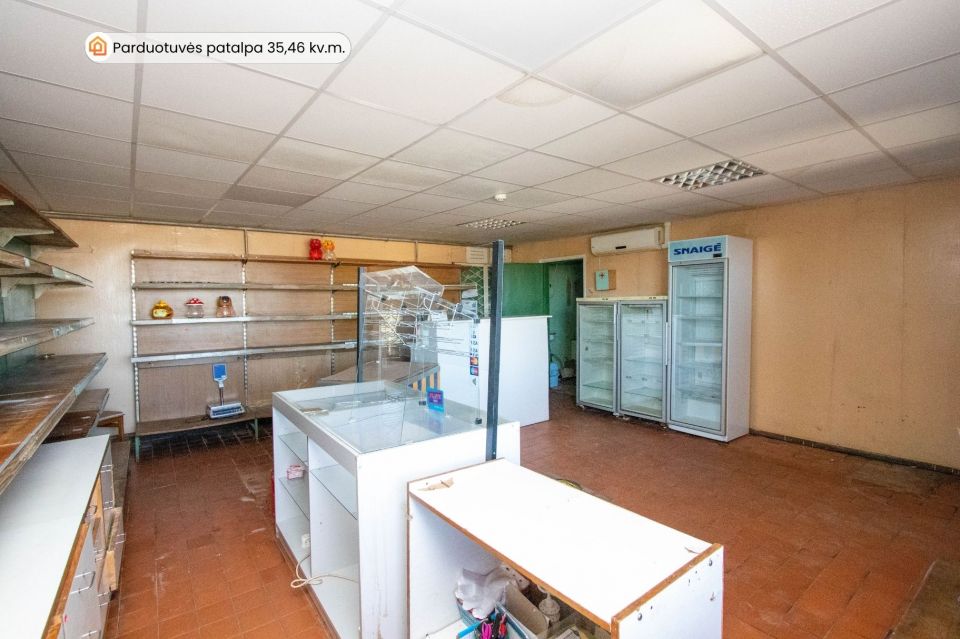 Parduodamos prekybinės paskirties komercinės patalpos, tinkamos nuomai arba nuosavam verslui adresu Mū&scaron;os g. 27, Mekių k., Joni&scaron;kio r.