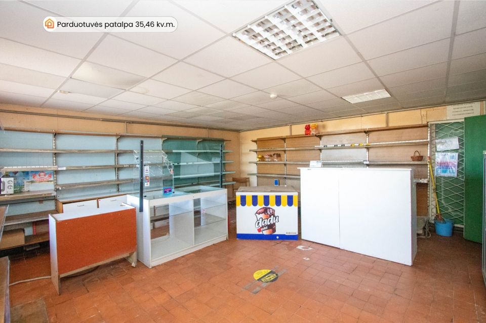 Parduodamos prekybinės paskirties komercinės patalpos, tinkamos nuomai arba nuosavam verslui adresu Mū&scaron;os g. 27, Mekių k., Joni&scaron;kio r.