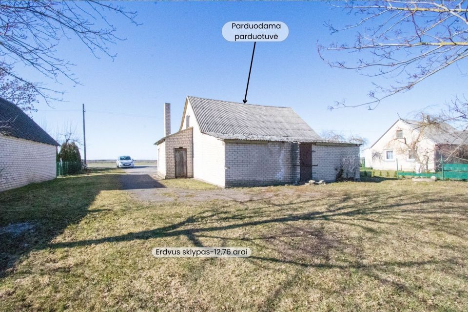 Parduodamos prekybinės paskirties komercinės patalpos, tinkamos nuomai arba nuosavam verslui adresu Mū&scaron;os g. 27, Mekių k., Joni&scaron;kio r.