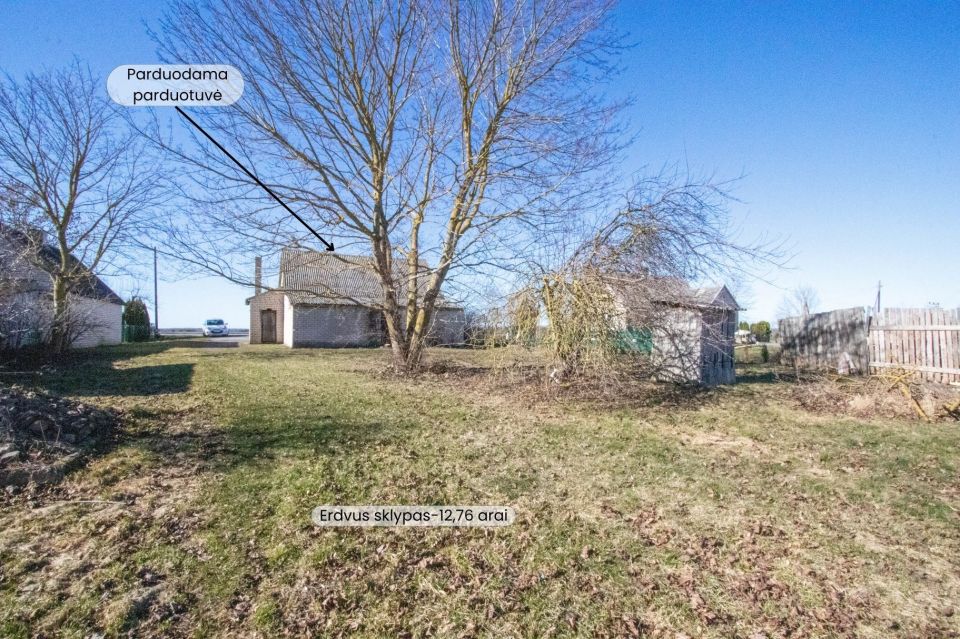 Parduodamos prekybinės paskirties komercinės patalpos, tinkamos nuomai arba nuosavam verslui adresu Mū&scaron;os g. 27, Mekių k., Joni&scaron;kio r.