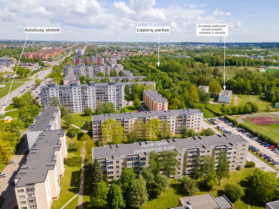 Pigiai parduodamas 3 kambarių butas Krymo g. 14, Šiauliuose