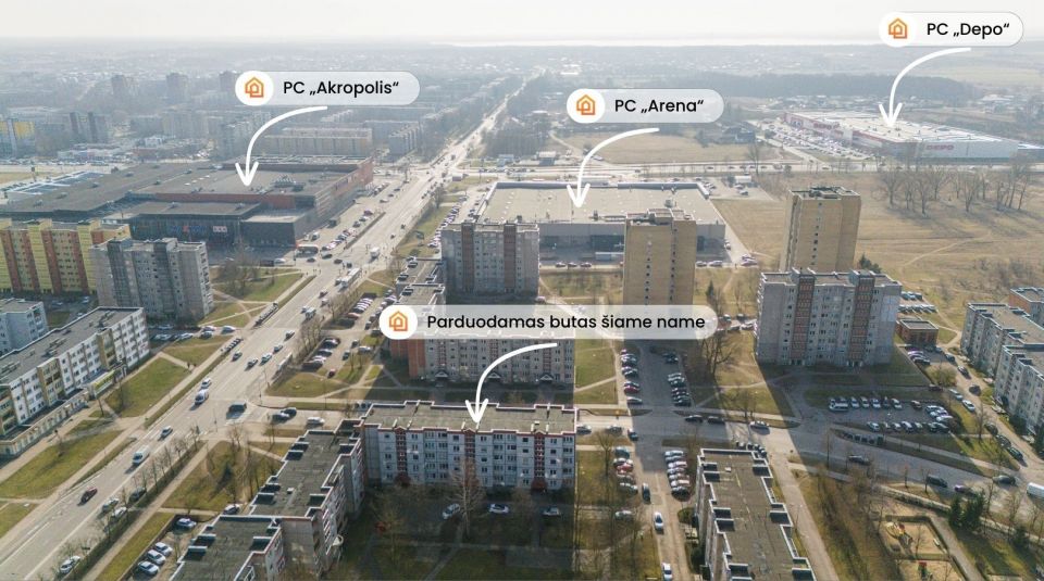 PILNAI ĮRENGTAS! ANTRAME AUKŠTE parduodamas 3 kambarių butas Korsako g. 2, Šiauliuose