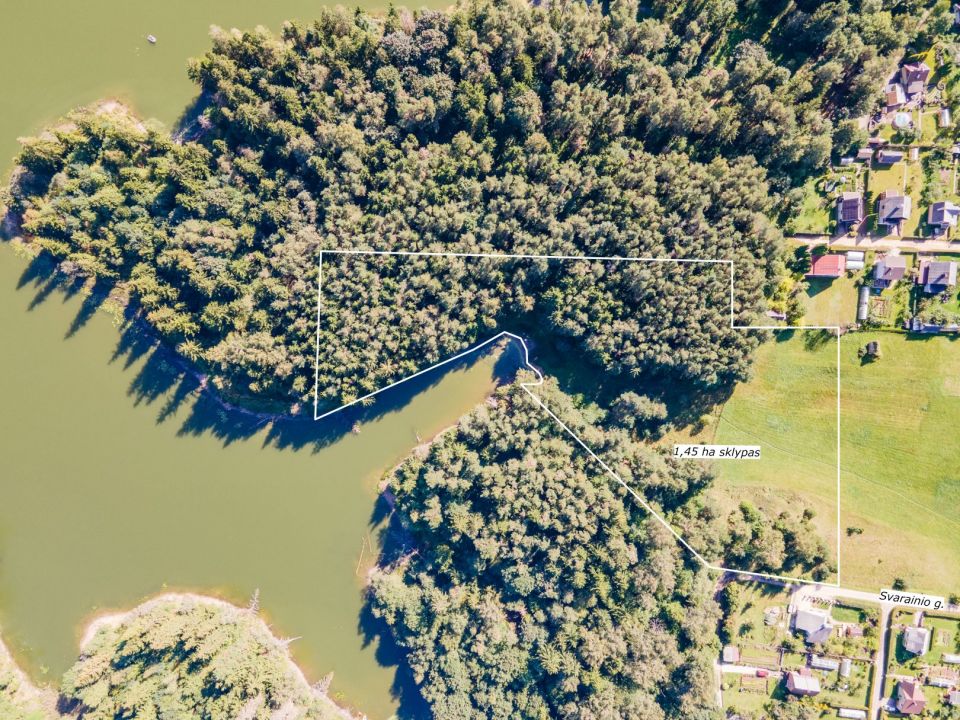 Prie Bubių tvenkinio parduodamas 1,45 ha žemės ūkio paskirties sklypas su mišku, Gervėnų k., Šiaulių r. (SB „Svarainis“).