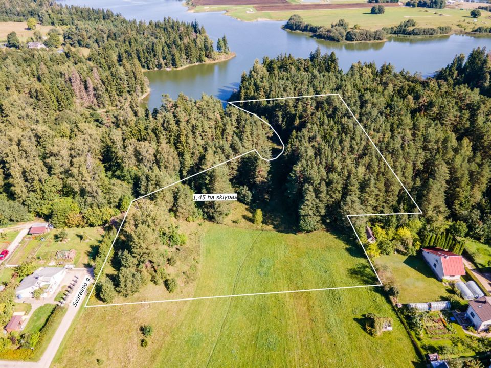 Prie Bubių tvenkinio parduodamas 1,45 ha žemės ūkio paskirties sklypas su mišku, Gervėnų k., Šiaulių r. (SB „Svarainis“).