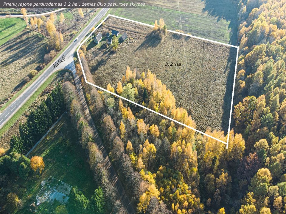Prienų rajone, Žvyrynų k., parduodami 2 žemės ūkio paskirties sklypai, bendras plotas 6,43 ha.