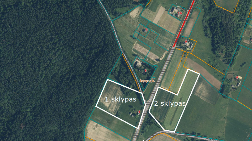 Prienų rajone, Žvyrynų k., parduodami 2 žemės ūkio paskirties sklypai, bendras plotas 6,43 ha.