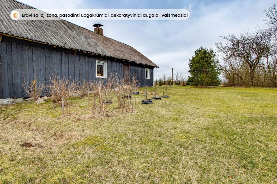 Ramioje, atokioje vietoje parduodama prižiūrėta sodyba su 33,00 arų sklypu, Kretingos rajone, Laivių k., Pievų g. 16