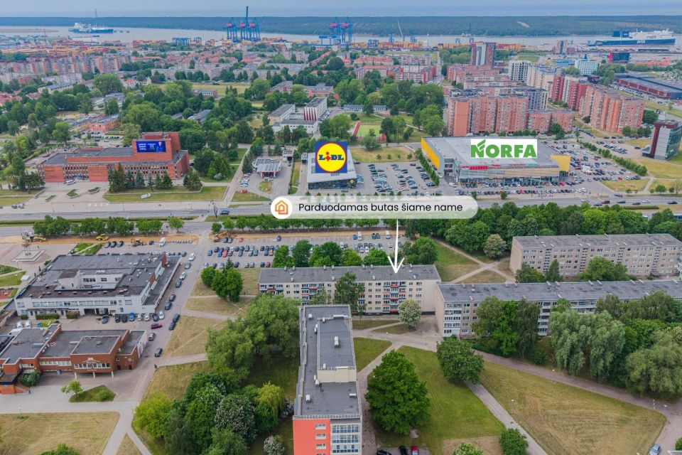 Renovuotame name! Jaukus 1 kambario butas su baldais ir buitine technika | Taikos pr. 77, Klaipėdoje