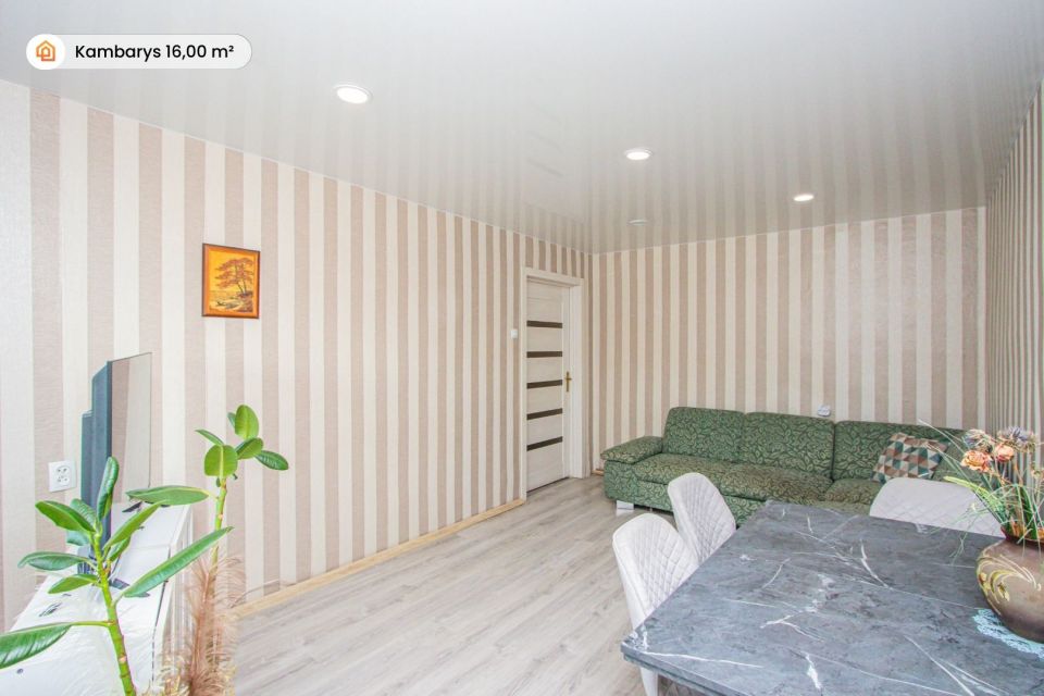 RENOVUOTAME NAME, miesto centre, parduodamas 2 kambarių butas, Jaunimo g. 14, Raseiniuose