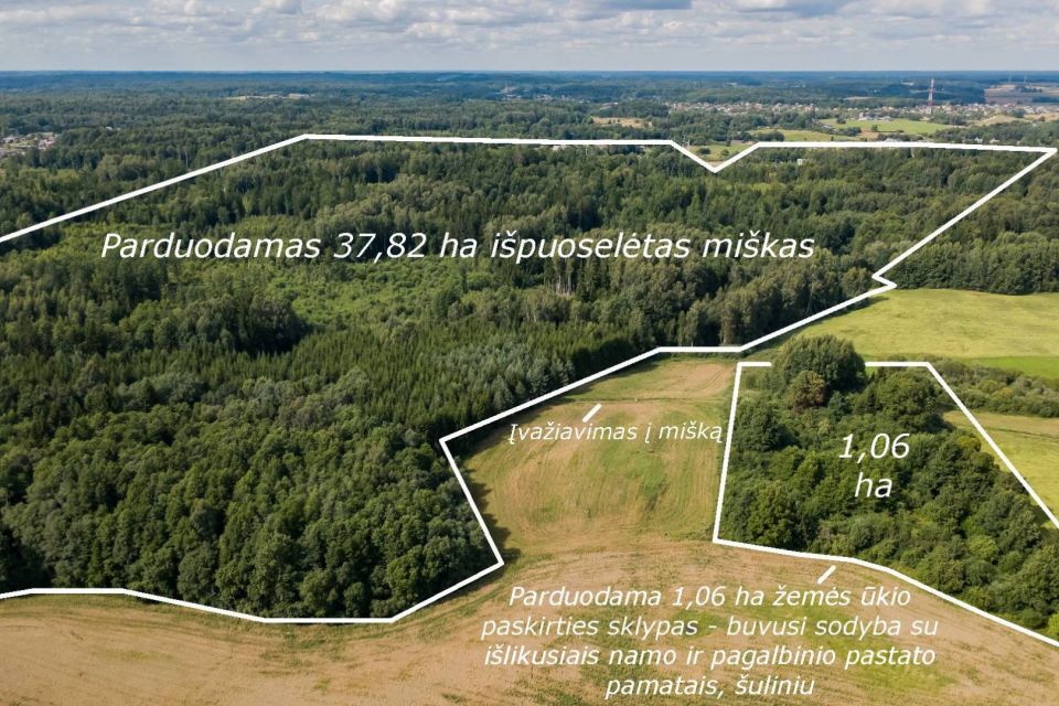 &Scaron;alia mi&scaron;ko! Parduodamas 4,63 ha žemės ūkio paskirties sklypas Tel&scaron;ių r., Ry&scaron;kėnų sen., Berkinėnų k.
