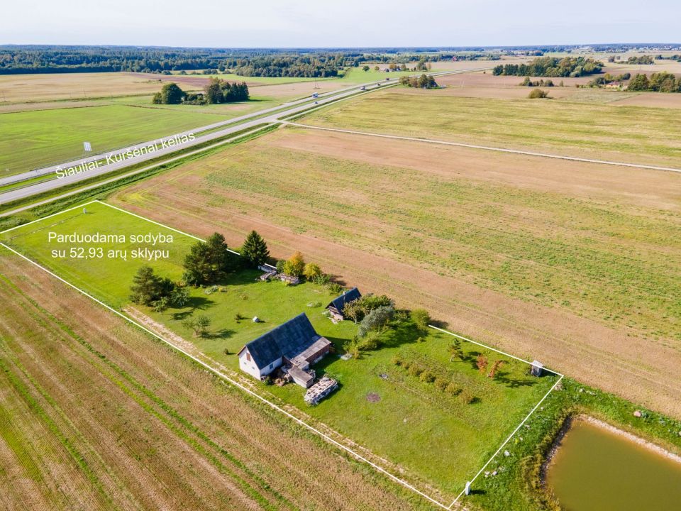 Šalia Šiaulių miesto, parduodama sodyba Šiaulių r., Lukšių k. Plento g.