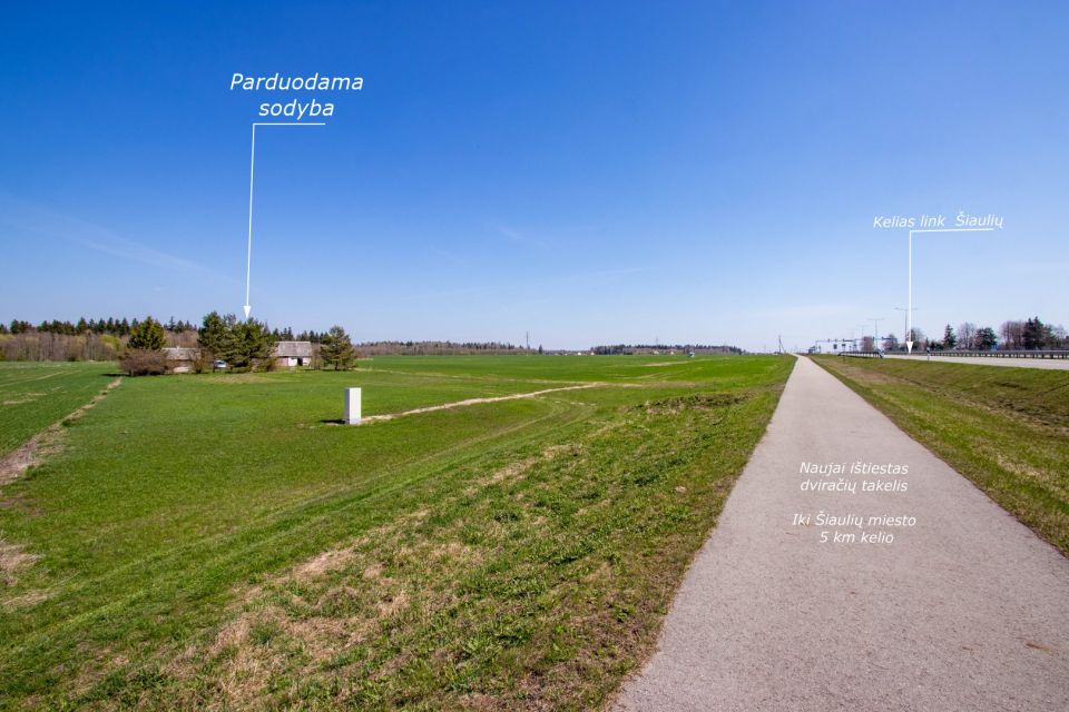 Šalia Šiaulių miesto, parduodama sodyba Šiaulių r., Lukšių k. Plento g.