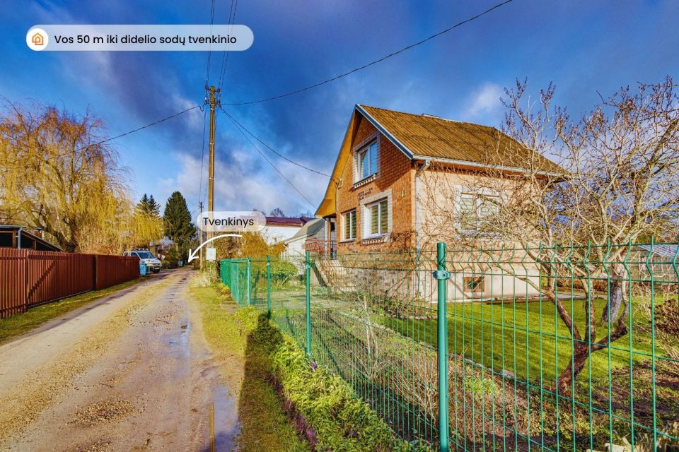 Šalia tvenkinio! Parduodamas mūrinis sodo namas su sklypu Šiauliuose, SB "Berželis"