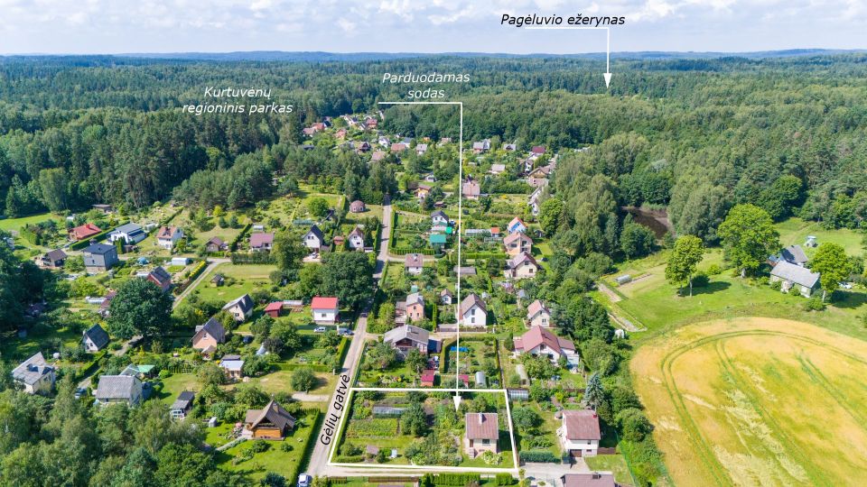 Parduodamas mūrinis sodo namas su dviem sklypais, Gėlių g.17 ir 17A, Maskvytės k., Šiaulių raj.