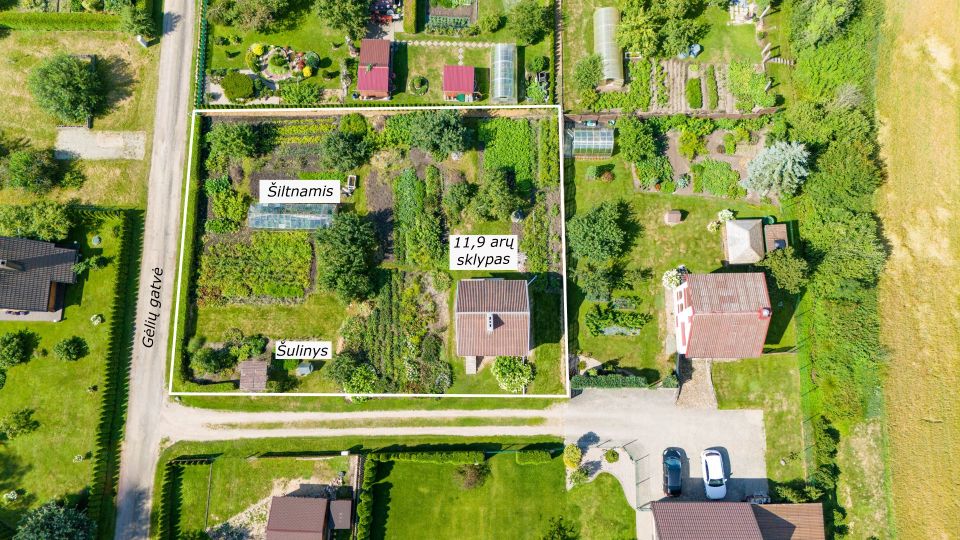 Parduodamas mūrinis sodo namas su dviem sklypais, Gėlių g.17 ir 17A, Maskvytės k., Šiaulių raj.