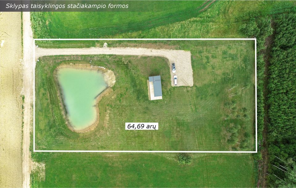Unikalioje vietoje šalia miško parduodamas 64,69 arų namų valdos sklypas su vasarnamiu Klaipėdos r., Girininkų k., Vėžaičių g