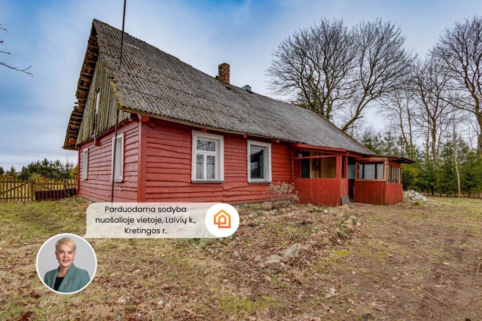 Vienkiemyje parduodama sodyba su 41,00 aro sklypu, Laivių k., Pievų g. 14, Kretingos r.