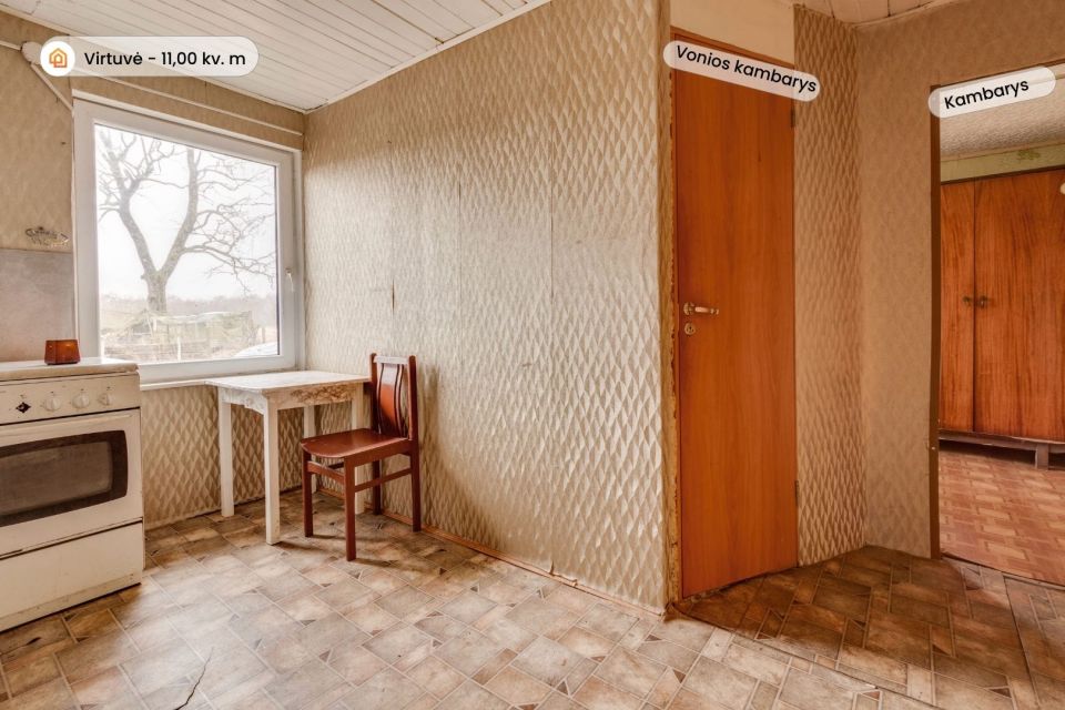 Vienkiemyje parduodama sodyba su 41,00 aro sklypu, Laivių k., Pievų g. 14, Kretingos r.
