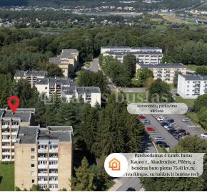 ARDUODAMAS PILNAI ĮRENGTAS, ERDVUS 4 KAMBARIŲ BUTAS KAUNO R., AKADEMIJOS MIESTELYJE &ndash; PILĖNŲ G.