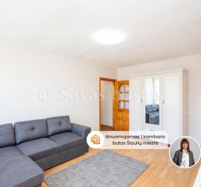Išnuomojamas erdvus 1 kambario butas centrinėje miesto dalyje, Basanavičiaus g. 18A, Šiauliuose