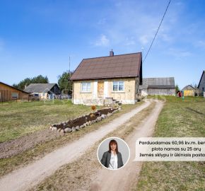 Parduodama sodyba Kelmės r., Grimzių k. 43 su mūriniu 60,69 kv.m. namu ir 25 arų sklypu