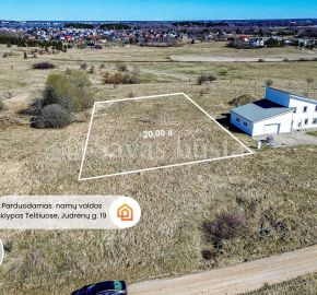 Parduodamas 20 arų namų valdos sklypas Tel&scaron;iuose, Judrėnų g. 19