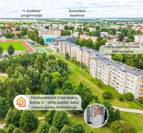Parduodamas 2 kambarių butas 2 - ame aukšte, Radviliškyje, V. Kudirkos g.