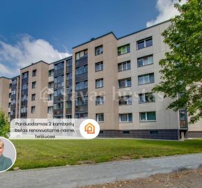 Parduodamas 2 kambarių butas Telšiuose, renovuotame name, šalia Masčio ežero, Kauno g. 11