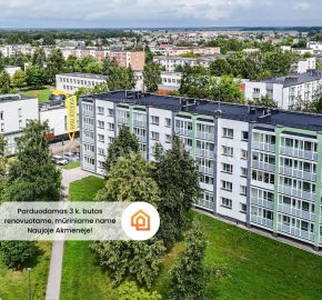 Parduodamas 3 kambarių butas, renovuotame, mūriniame name, adresu V. Kudirkos g. 15, N. Akmenėje