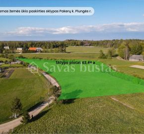 Parduodamas 63,44 a žemės ūkio paskirties sklypas Pakerų k., Plungės r. sav.