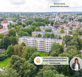 Parduodamas erdvus 3 kambarių butas renovuotame name V. Dambrausko g. 14, Kur&scaron;ėnuose