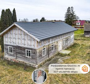 Parduodamas erdvus, rąstinis namas su 32,17 arų žemės sklypu Pakruojo r., Laipu&scaron;kių k.